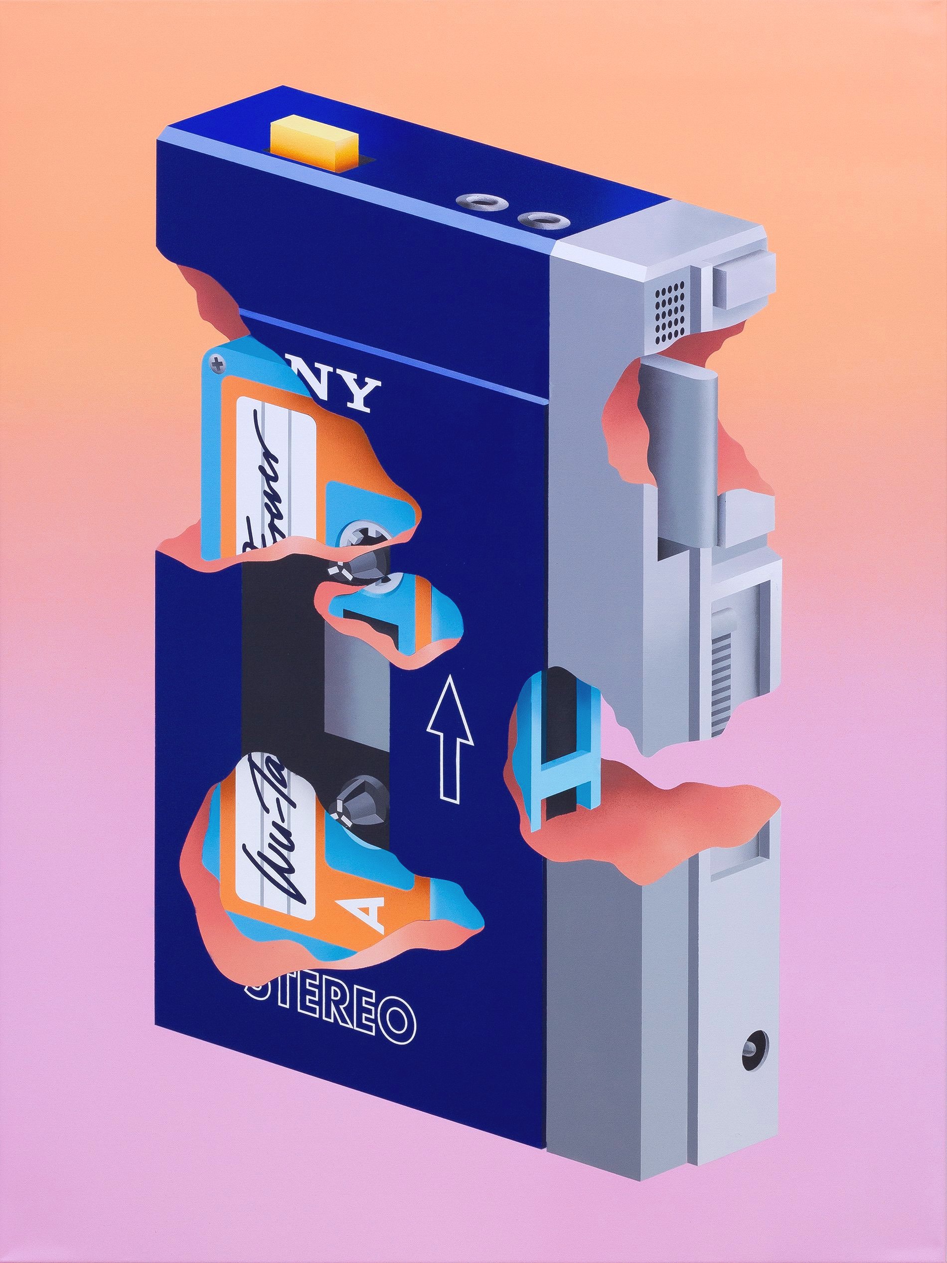 Lost Object 03 – Only Wu Is Forever, 2022. Spray paint and acrylics on canvas – 120 x 160 cm / 47 x 63 in.