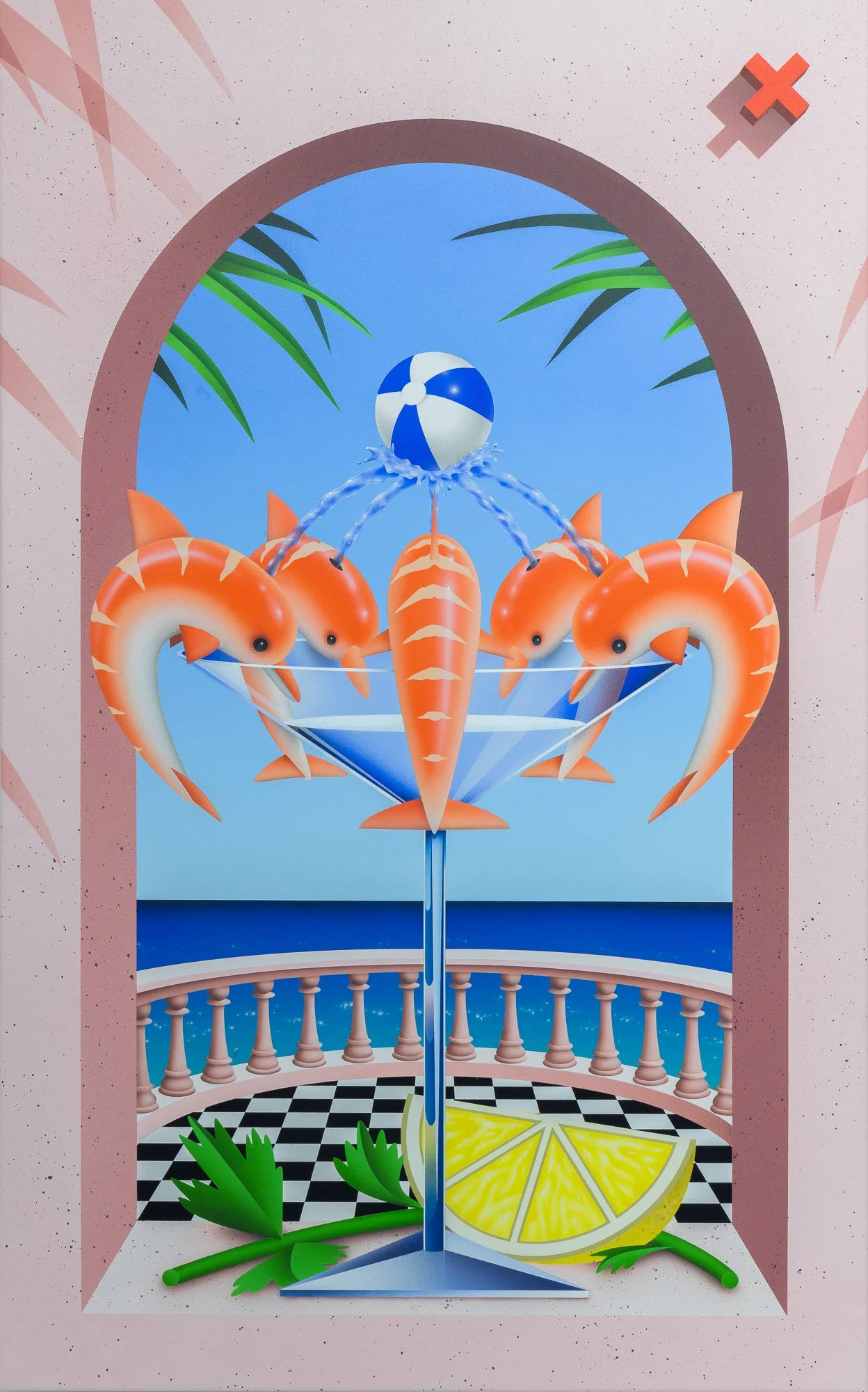 Window View 20 – Balance, 2025. 
Acrylics on canvas – 100 x 160 cm / 39 x 63 in.