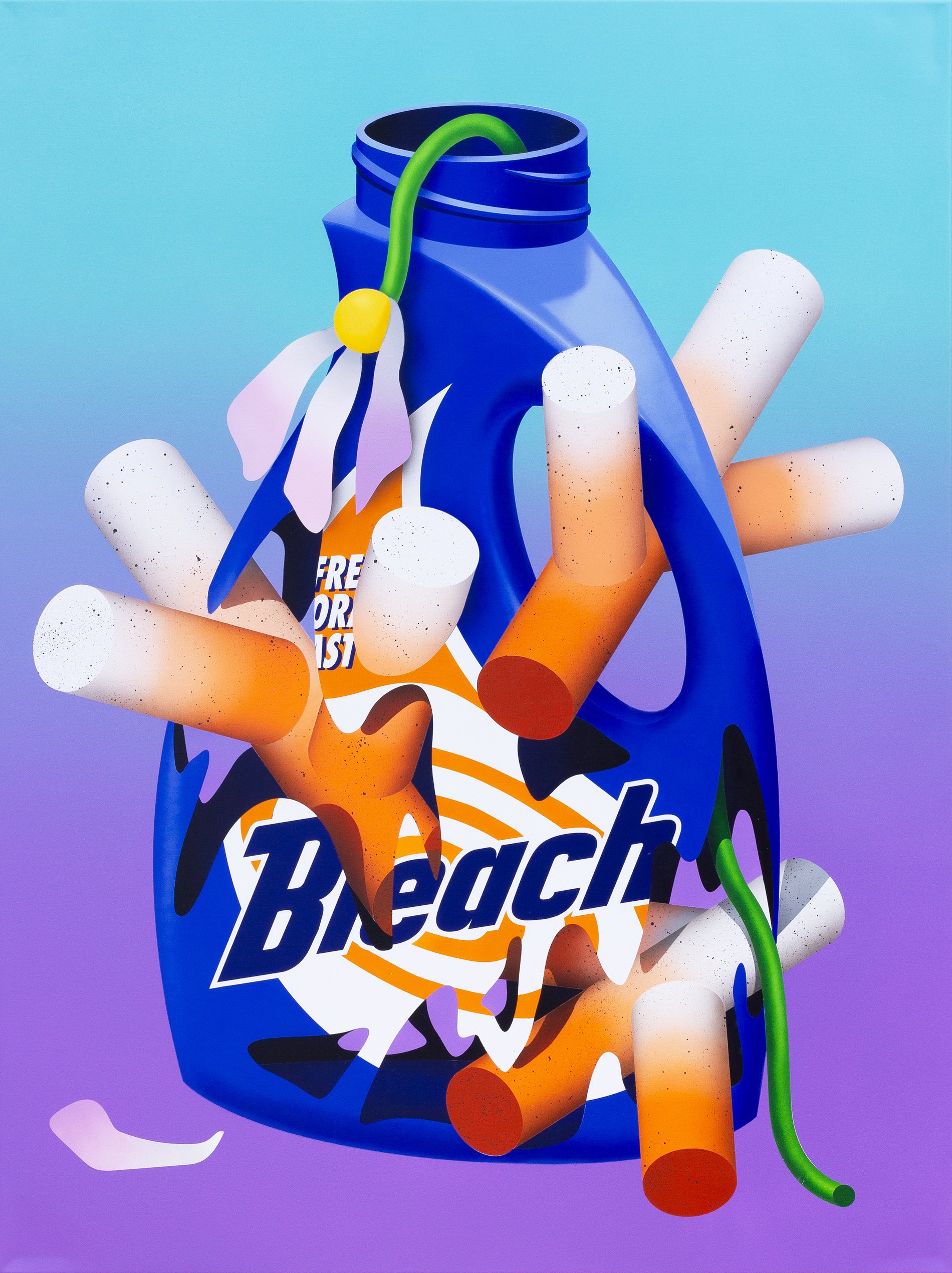 Lost Object 04 – Coralation II, 2022. Spray paint and acrylics on canvas – 120 x 160 cm / 47 x 63 in.