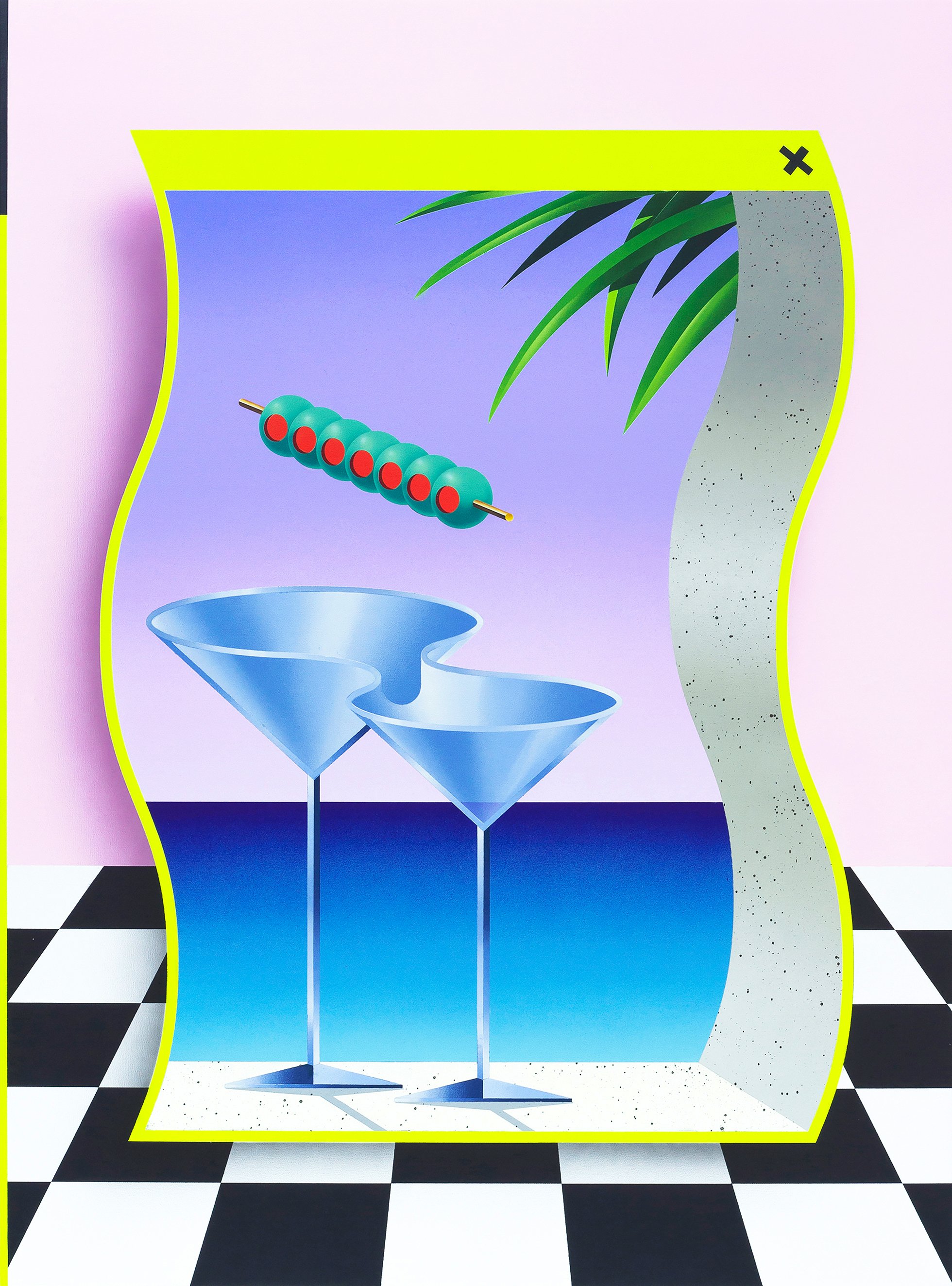 Window View 02 – Sappy Hour, 2022. Spray paint on canvas – 100 x 135 cm / 39 x 53 in.