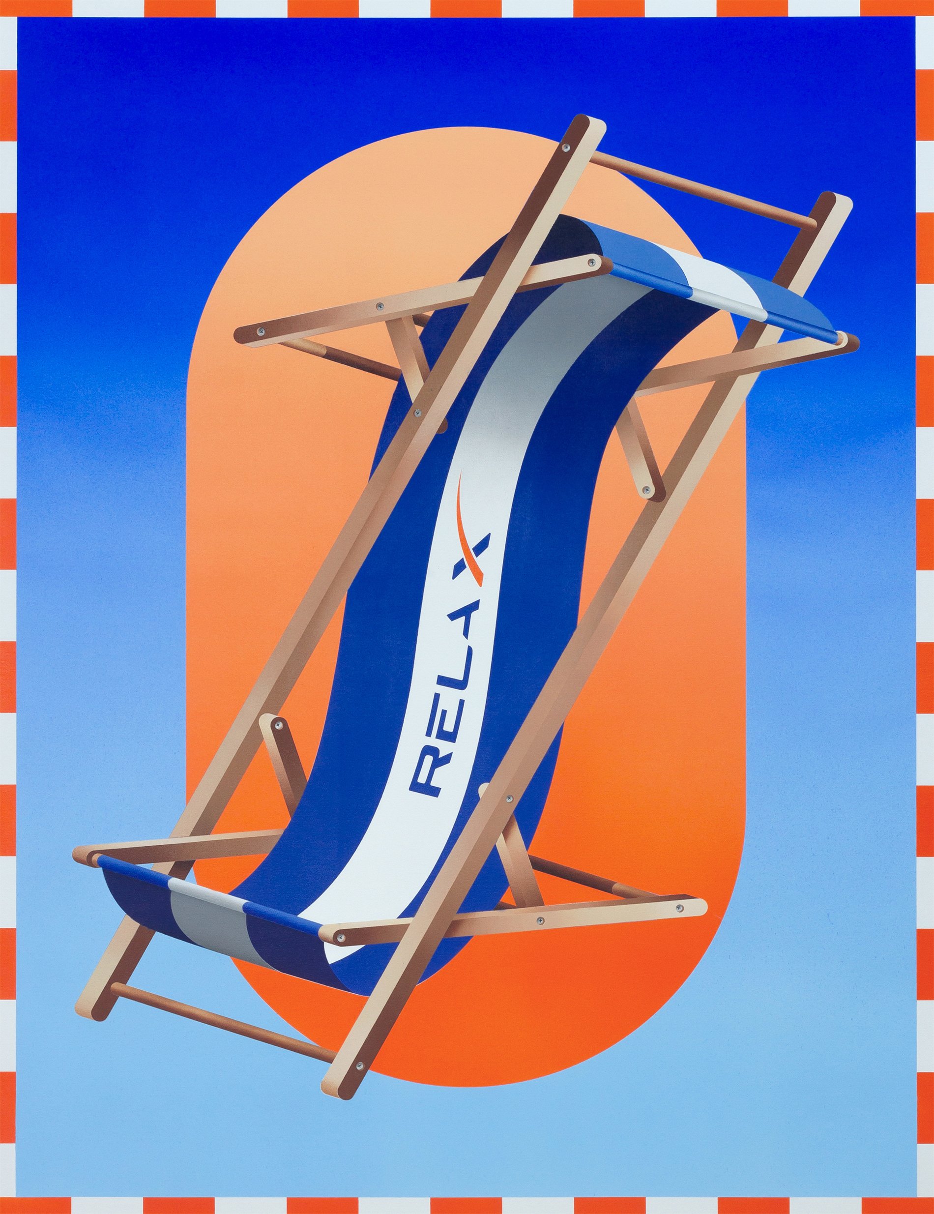 Relax, 2022. Spray paint and acrylics on canvas – 100 x 130 cm / 39 x 51 in.