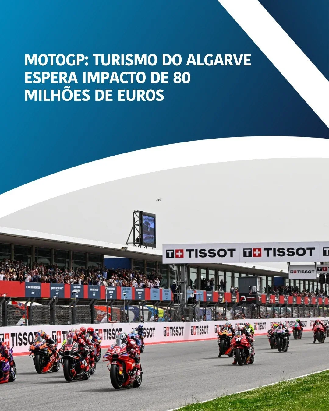 🔵⚪ Turismo do Algarve (RTA) classifica o Grande Pr&eacute;mio de Portugal de MotoGP como um &ldquo;importante ativo&rdquo;, que tem um impacto direto de 80 milh&otilde;es de euros (ME) na economia regional.

De acordo com Andr&eacute; Gomes, a pen&u