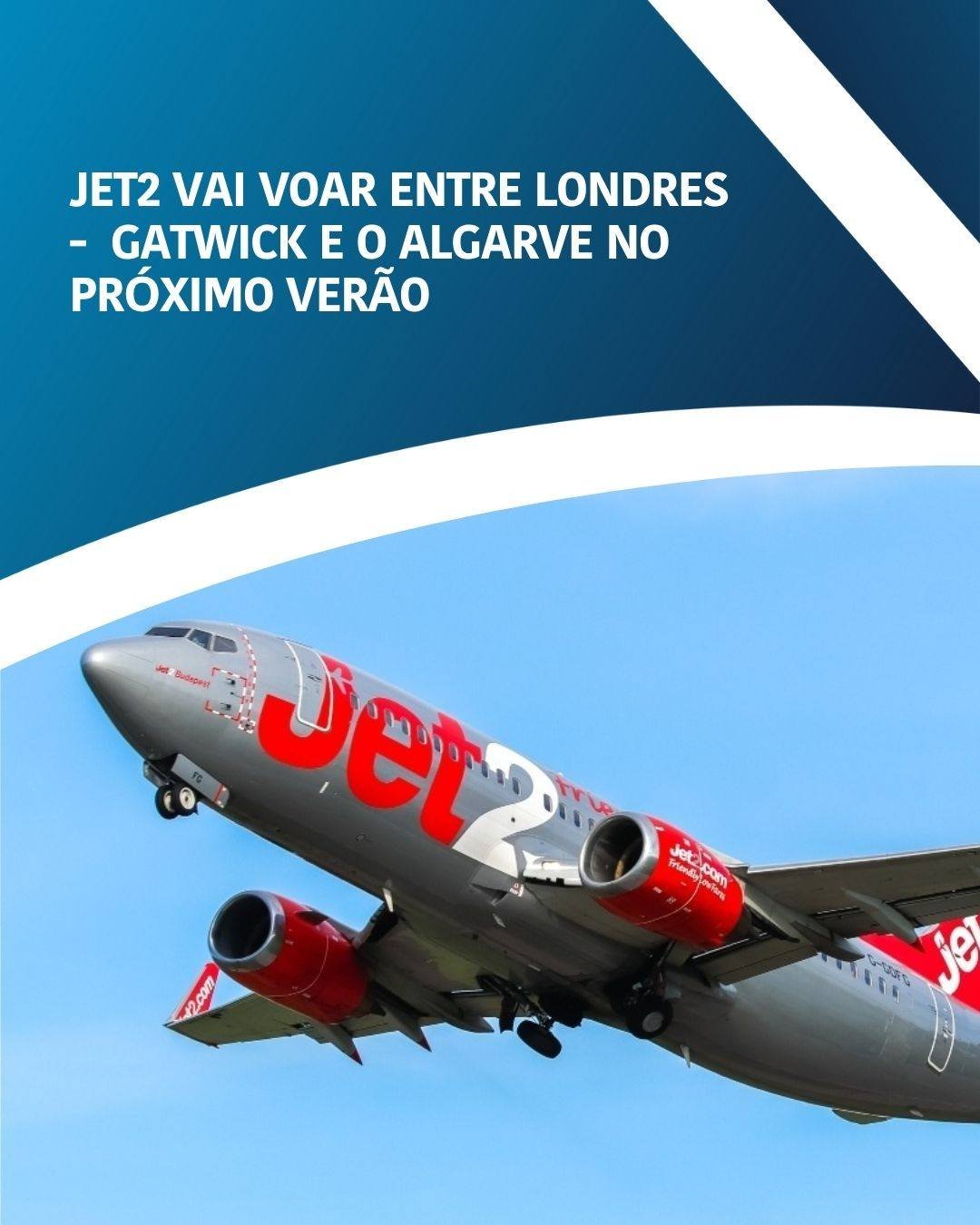🔵⚪️ A companhia a&eacute;rea low cost Jet2 vai voar dez vezes por semana entre Londres Gatwick e Faro, no Algarve, no pr&oacute;ximo ver&atilde;o.

A opera&ccedil;&atilde;o prev&ecirc; um voo por dia &agrave;s segundas, quartas, sextas e Domingos e 
