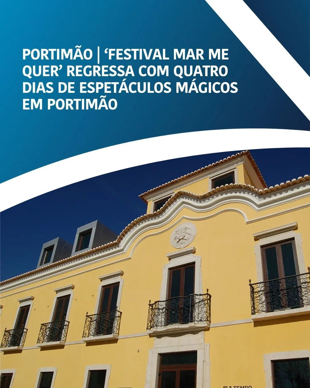 🔵⚪️ O Festival Mar Me Quer regressa ao TEMPO &ndash; Teatro Municipal de Portim&atilde;o, com quatro dias de espet&aacute;culos imperd&iacute;veis, entre 12 e 17 de dezembro.

As quatro apresenta&ccedil;&otilde;es desta edi&ccedil;&atilde;o de Inver