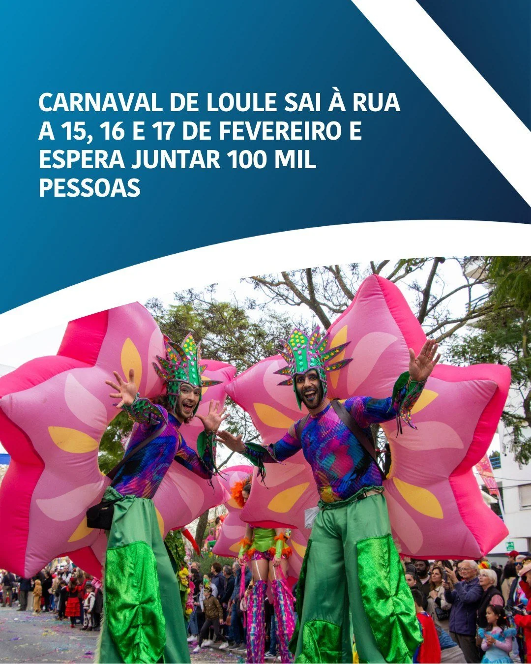 🔵⚪️ Nos dias 15, 16 e 17 de fevereiro, o Carnaval de Loul&eacute; volta &agrave; rua, e o tema vai ser &ldquo;Super Carnaval &ldquo;, com os mais ic&oacute;nicos super-her&oacute;is a integrarem o desfile, em tom de s&aacute;tira pol&iacute;tica, so