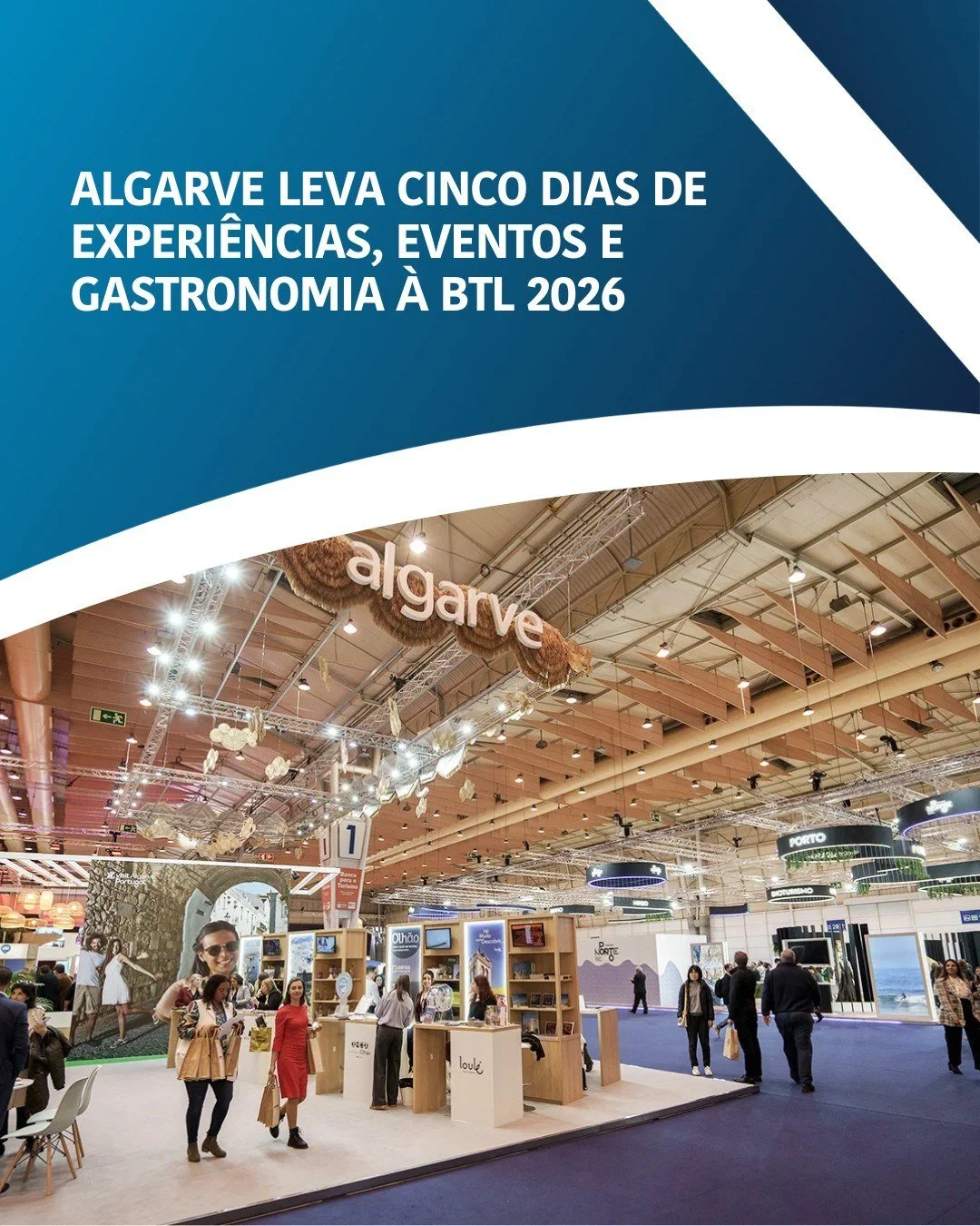 🔵⚪️ Destino Nacional Convidado apresenta agenda intensa e refor&ccedil;a a aposta no mercado interno e na diversifica&ccedil;&atilde;o da oferta. 

Localizado no Pavilh&atilde;o 1 da FIL, o novo stand do Algarve foi concebido como um espa&ccedil;o d