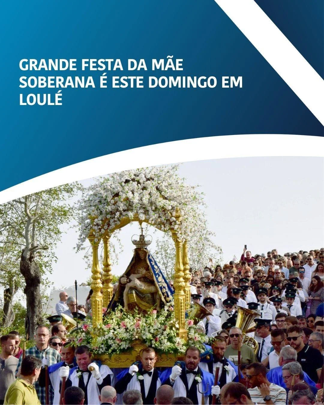 🔵⚪️ Em honra de Nossa Senhora da Piedade, a padroeira da cidade, a Festa da M&atilde;e Soberana &eacute; considerada a maior manifesta&ccedil;&atilde;o religiosa a sul de F&aacute;tima. 

A Festa da M&atilde;e Soberana &eacute; o ponto alto do event