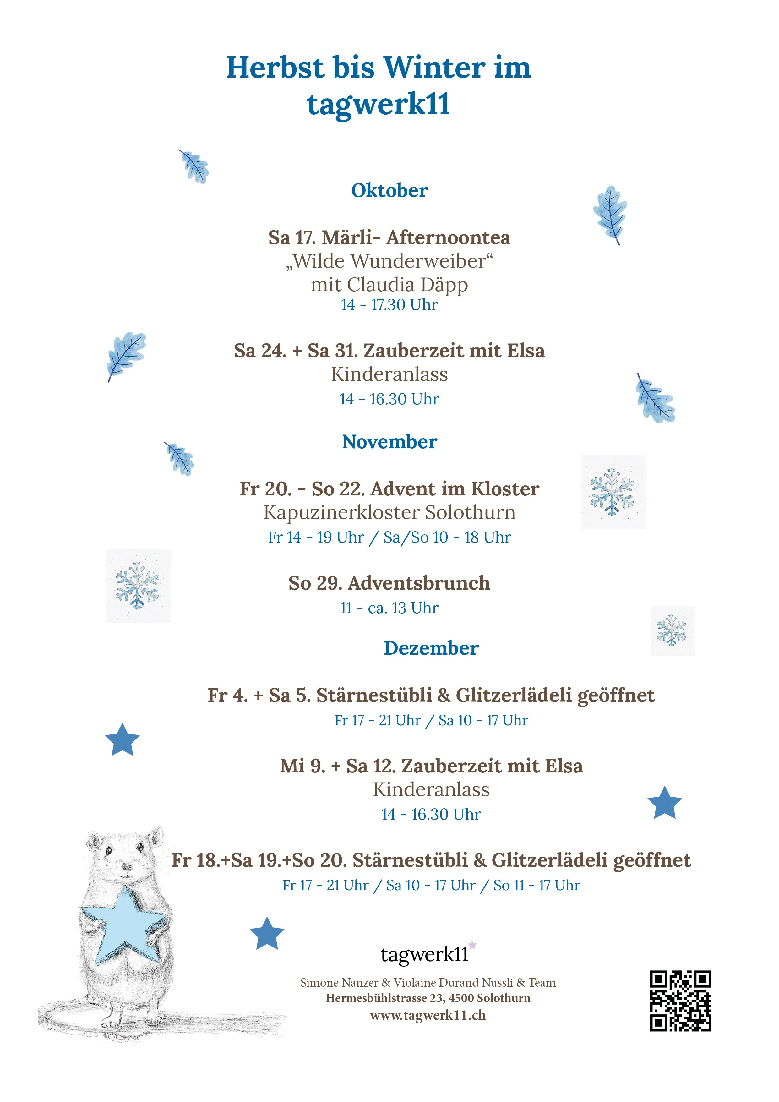 Programm Herbst bis Winter