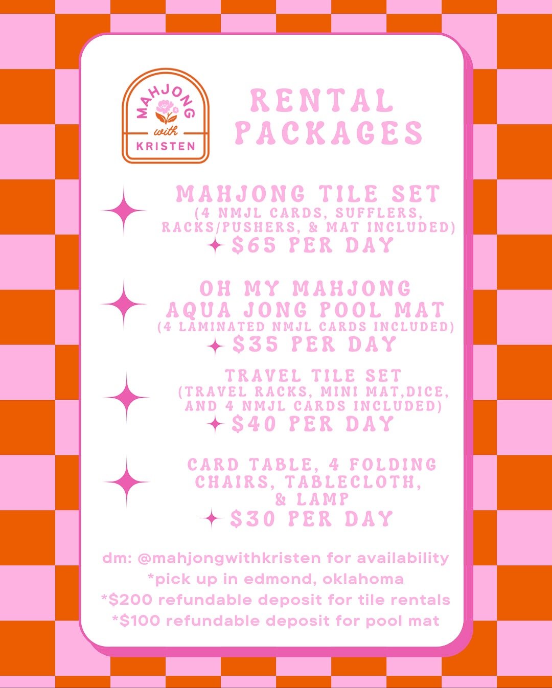 It&rsquo;s been a minute since I&rsquo;ve mentioned this, but yes &mdash; you can rent mahjong sets from us! 🎉

Whether you&rsquo;re hosting a party, planning a girls&rsquo; night, or just want to test out a tile set before committing &mdash; our re