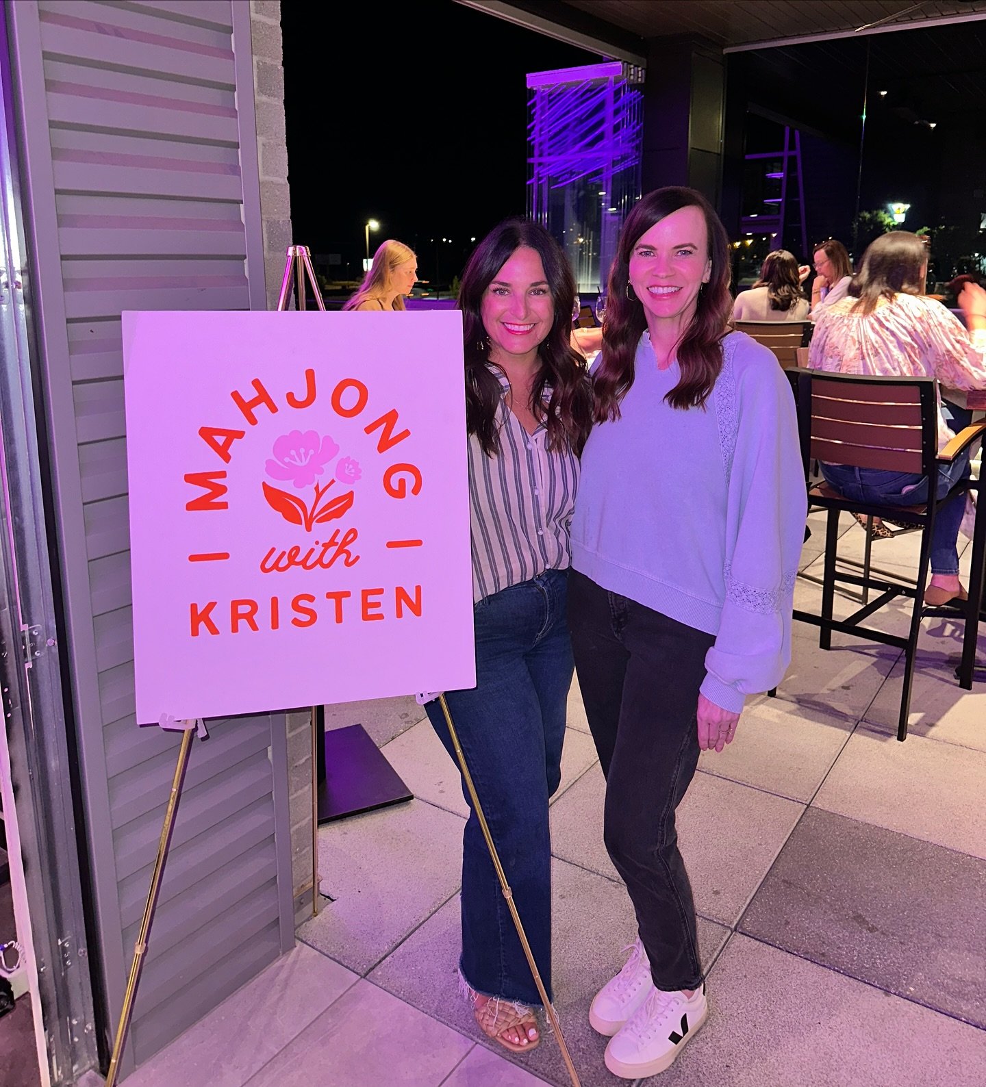 Patio mahj nights just hit different. 🀄️✨ We love social play @sdcrbar! Can it be time for the next one already?!

#mahjongwithkristen #mahjong #mahj #mahjongwithfriends #mahjongparty #mahjonginstructor #mahjongteacher #birdbamcheers #oklahomamahjon