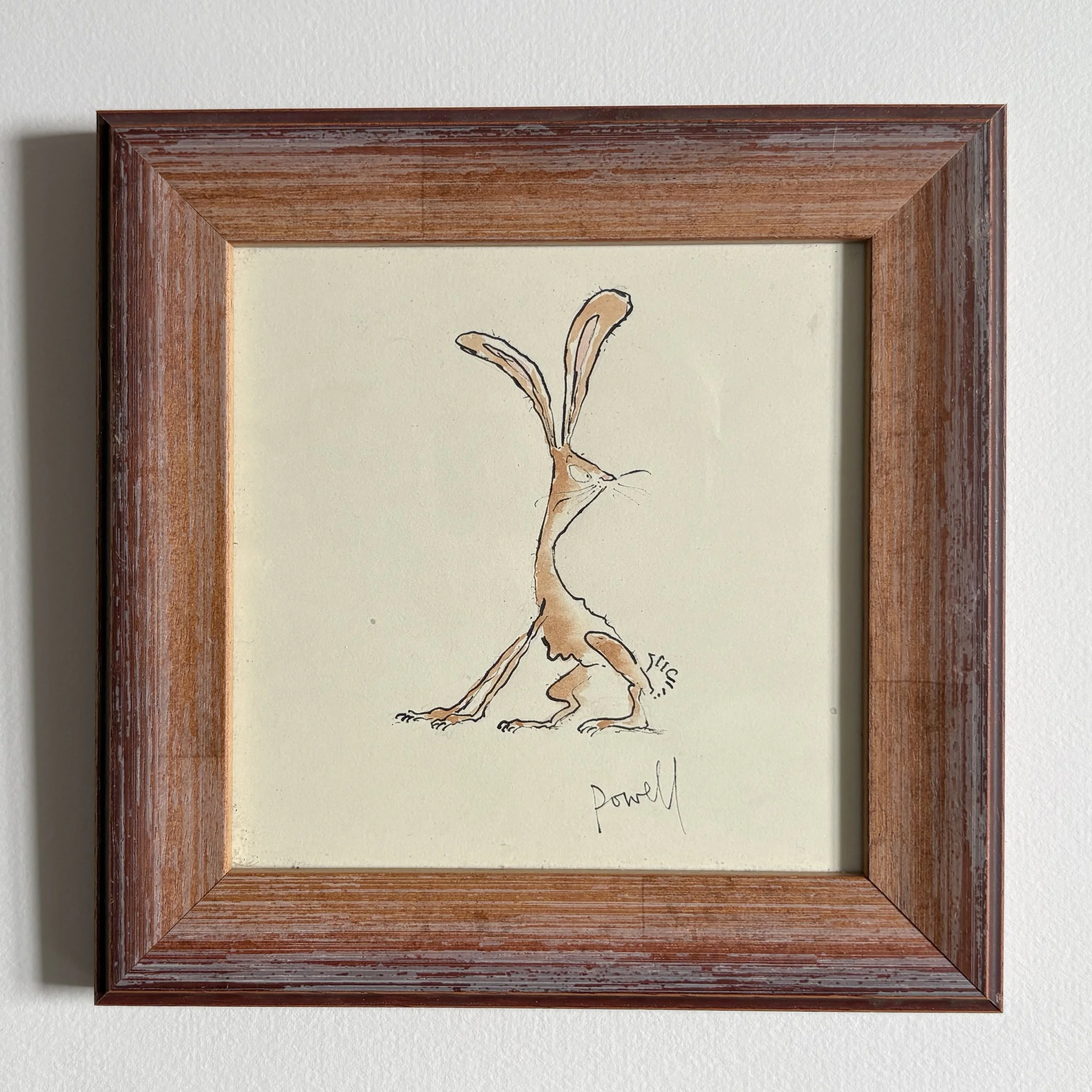 Brown Rabbit Framed Original
