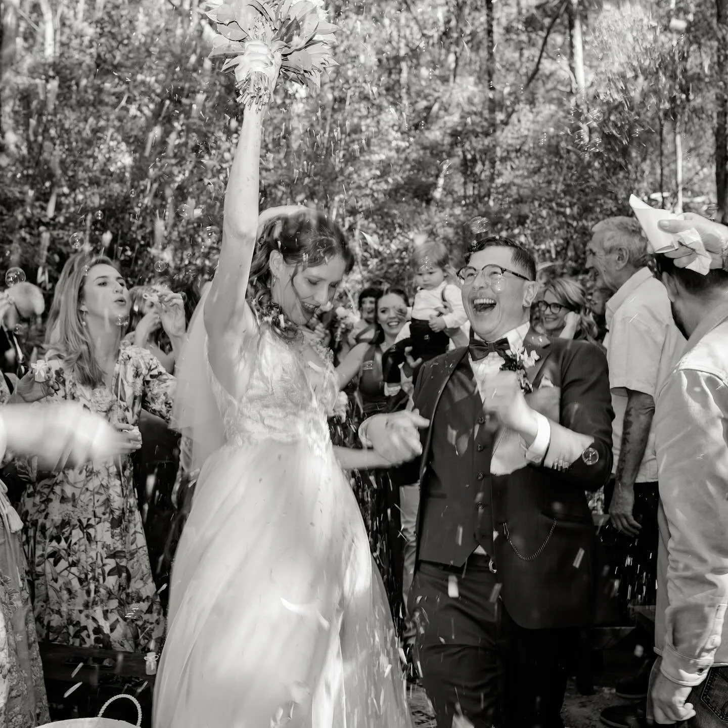 Dance into your Happily Every After! 

The &lsquo;I Do&rsquo;s&rsquo; are done and it&rsquo;s time to dance down the aisle. Most aisles are only 3 or 5 rows deep, so slow it down and savour this moment surrounded by your favourite people. 

Bubbles h