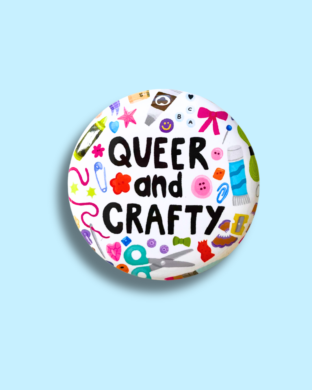 Queer and Crafty Badge