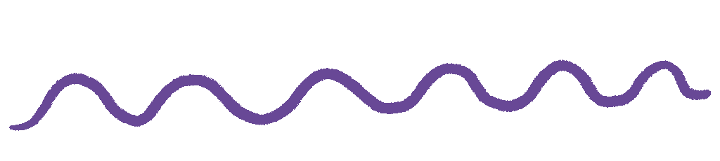 A purple squiggly line on a white background.