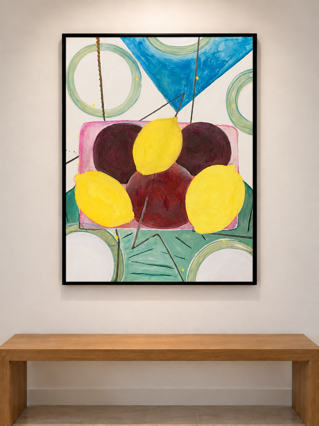 Fruits on the Table, 2021
Dimensions: 116.7 × 91 cm