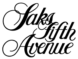 Text reading 'Saks Fifth Avenue' in elegant, cursive black font.