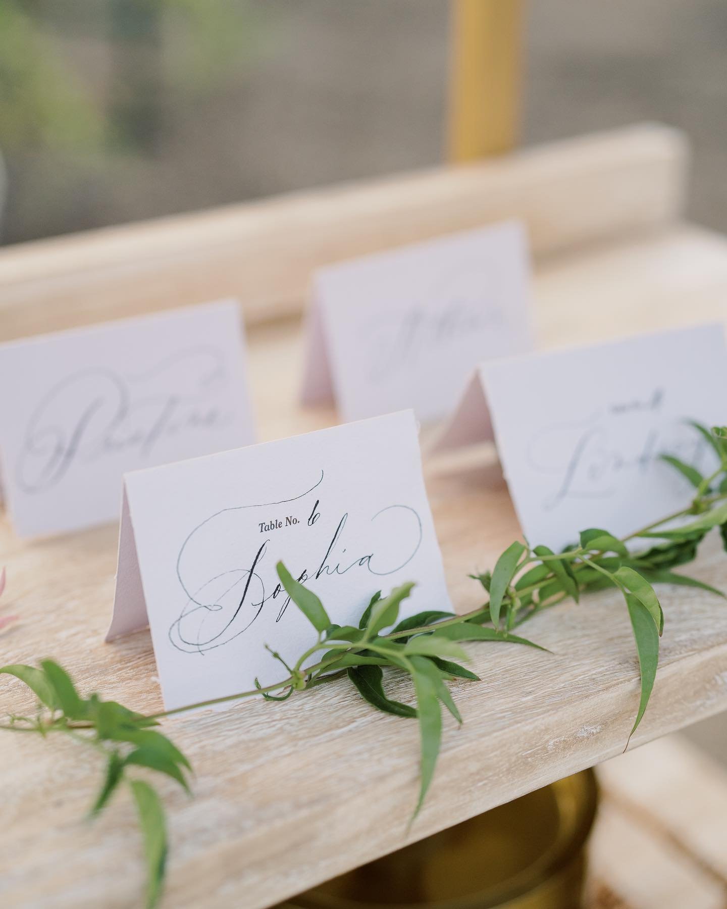 Calligraphy Table Number Card (Pack of 20)