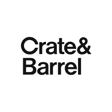 Crate & Barrel logo in black text on a white background.