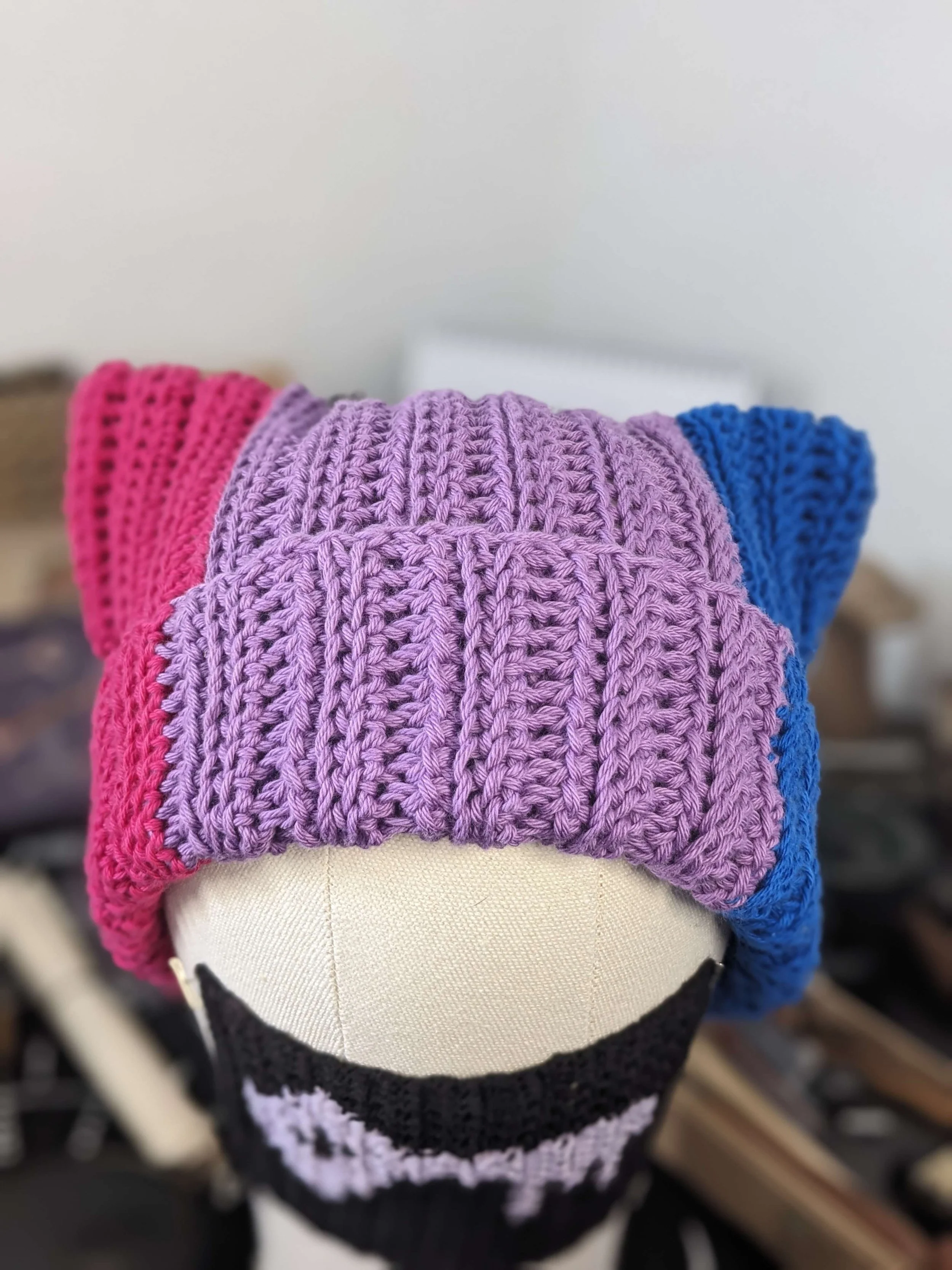 Cotton Crochet Cat Ear Beanies | Pride Edition