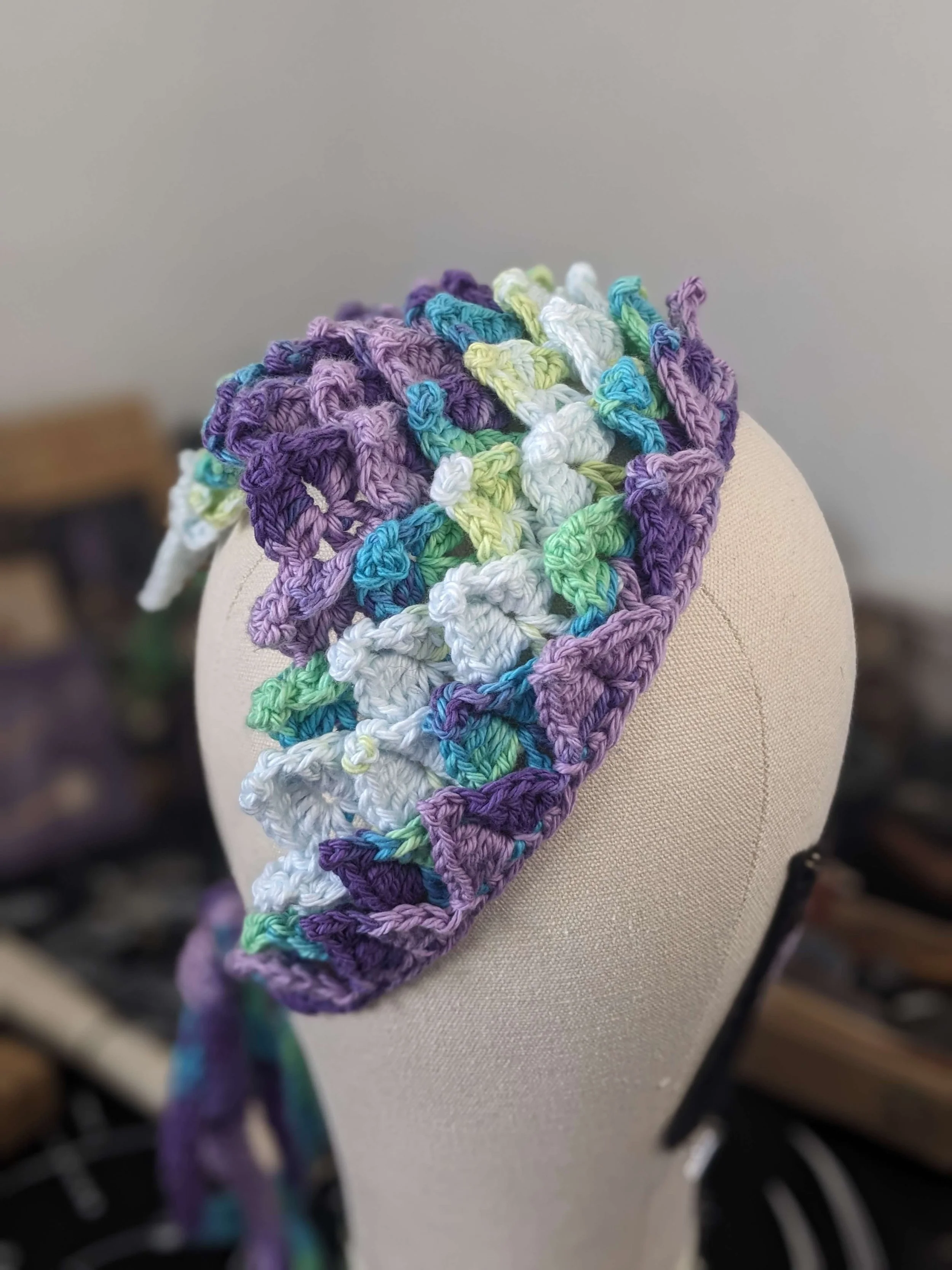 Crochet Dragon Scale Bandana