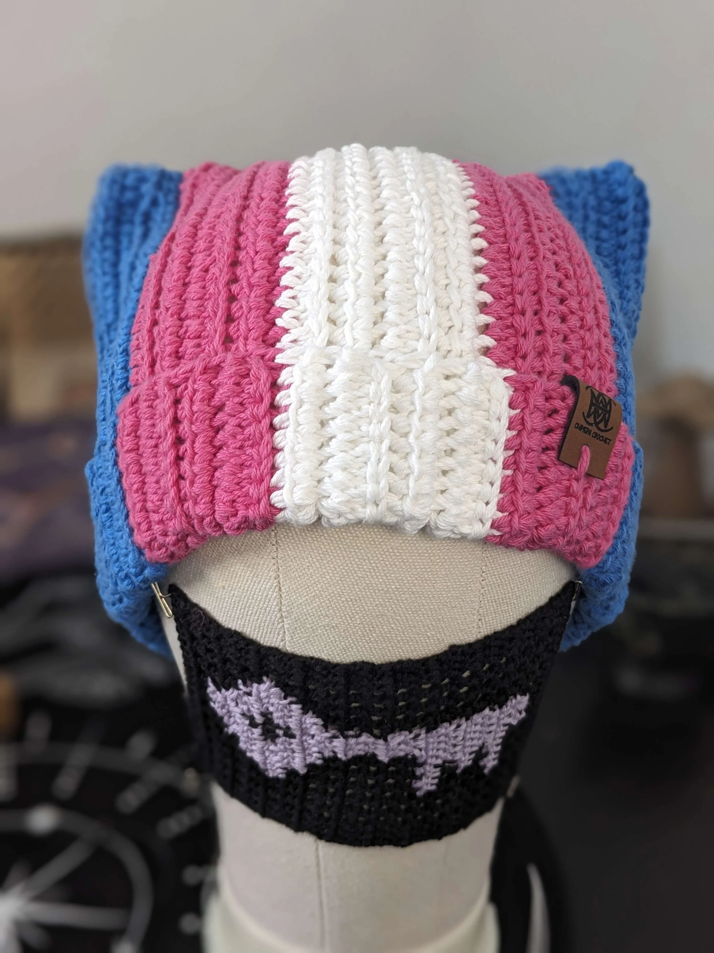 Cotton Crochet Cat Ear Beanies | Pride Edition