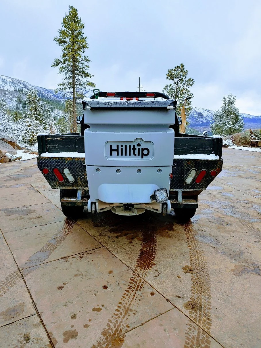 Hilltip IceStriker 75 mounted to a flatbed truck