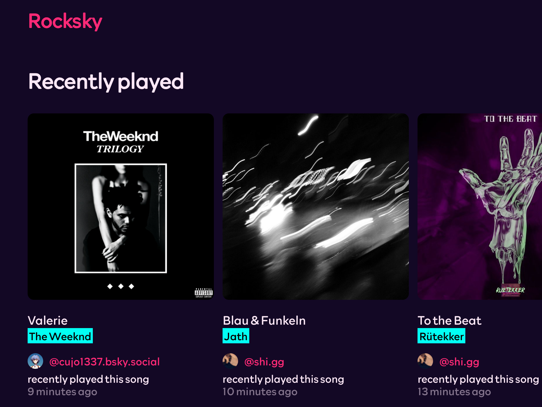 Rocksky for music discovery