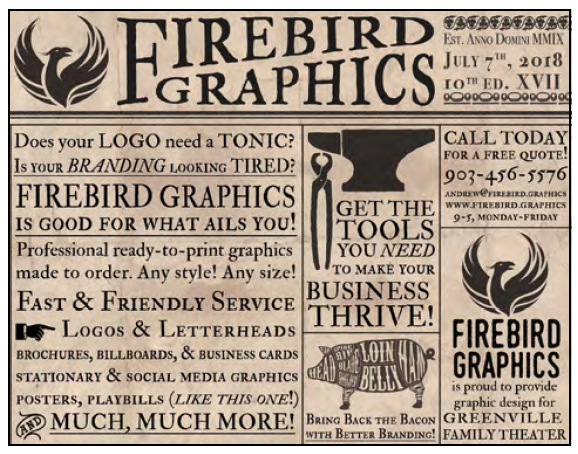 Playbill ad
