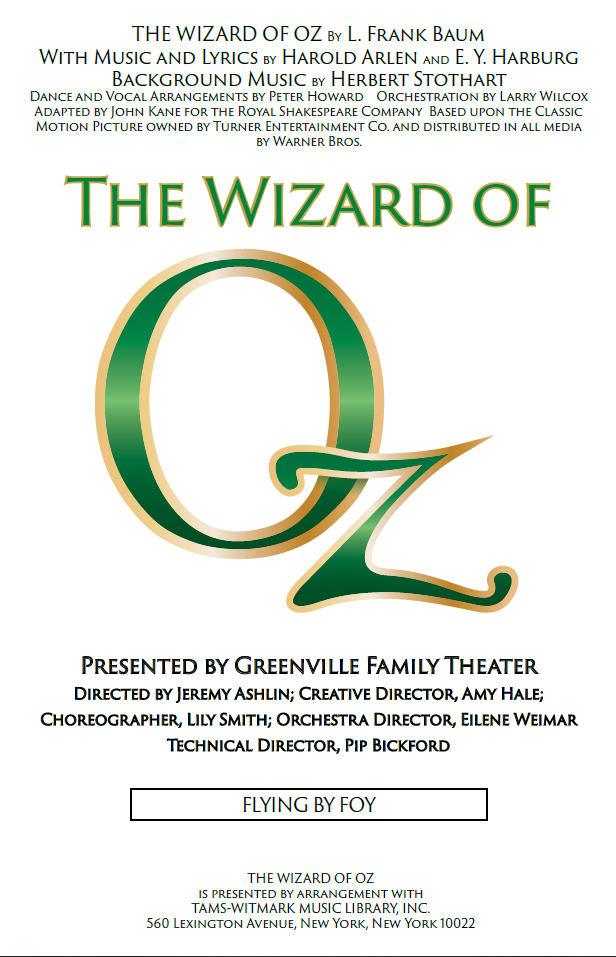 OZ playbill title page