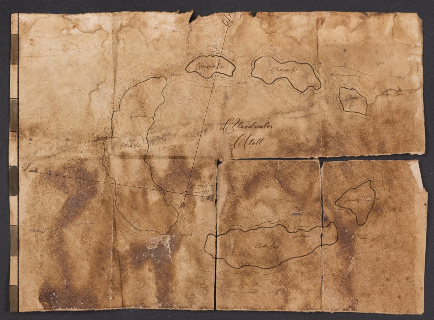 Treasure map, made in Photoshop and Autodesk Sketchbook