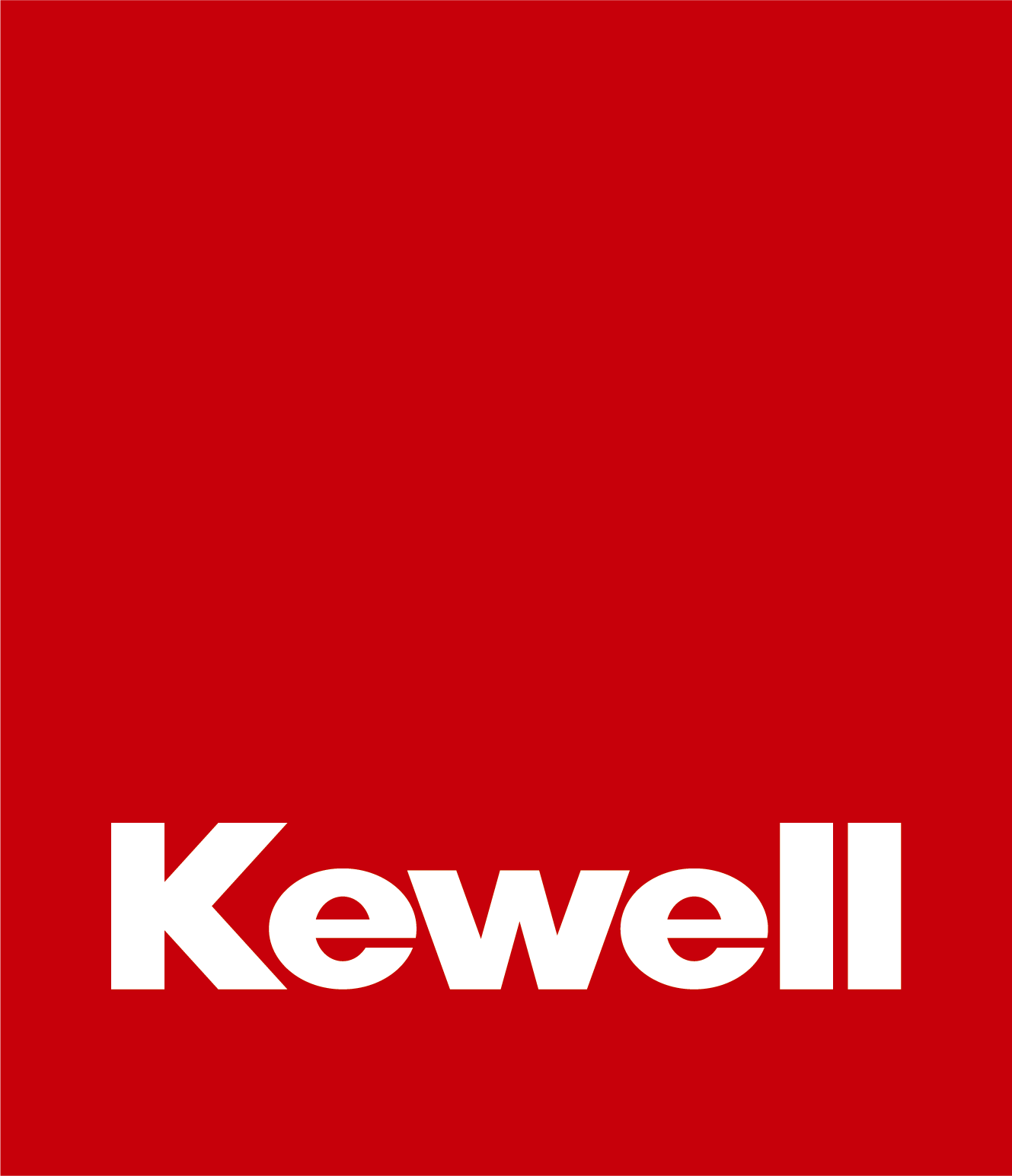 Kewell brand image. Red background with white Kewell text logo, used to support Kewell power supply product listings and downloads.
