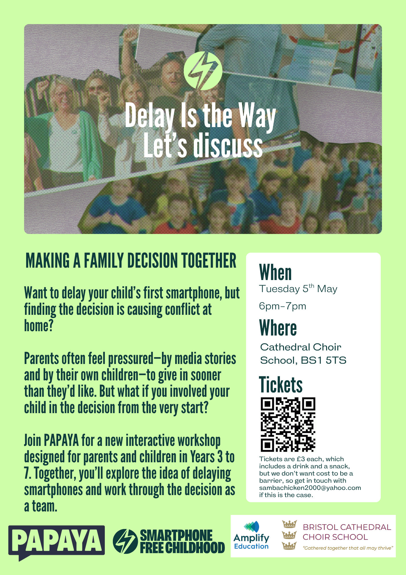 New Family Workshop in Bristol. Delay Is the Way.