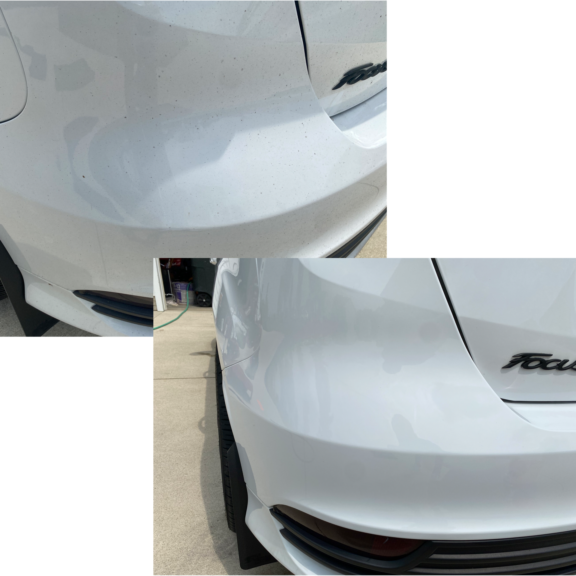 A ton of brake dust was on this white car