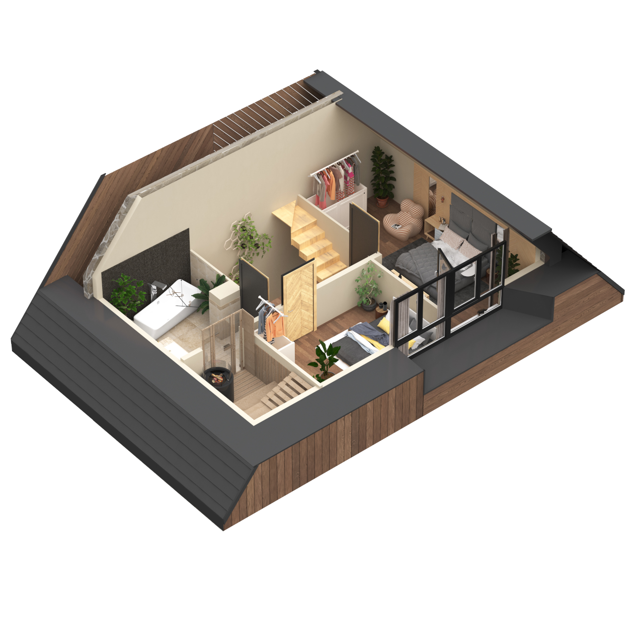 czorsztyn maniowy dom rzut 3d