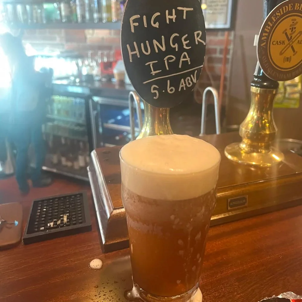 A poured pink at the Ambleside Pub
