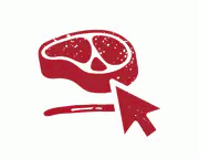 Ilustracija odreska na koji pokazuje kompjuterski kursor.