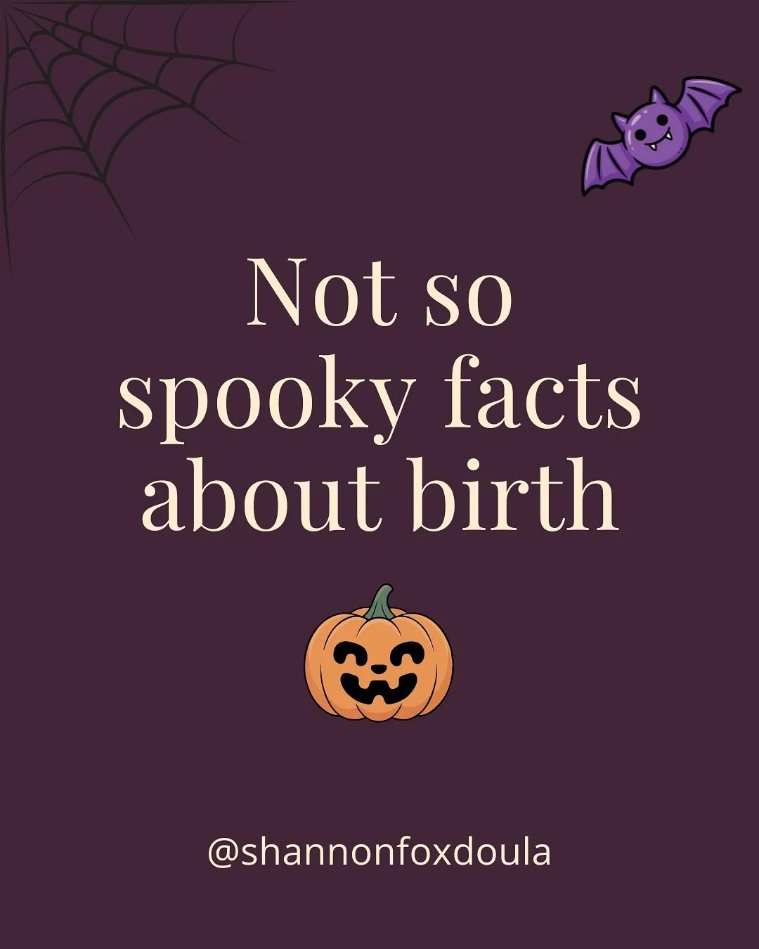 We&rsquo;ve all heard a birth horror story, here are some not so spooky facts to reframe your thinking 🎃✨

#doula #birthpreparation #birthchoices #positivebirth #informedbirth