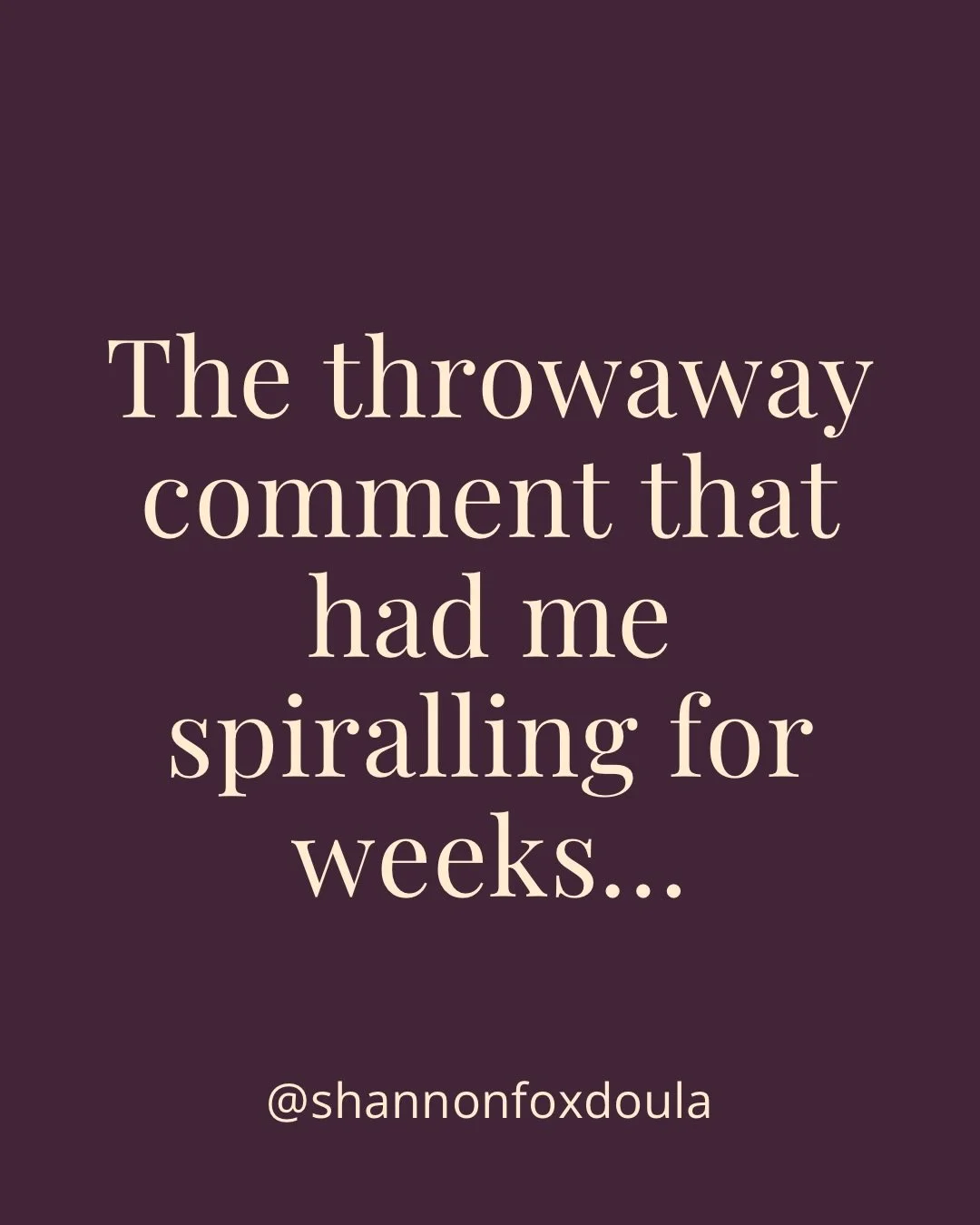 One casual comment, weeks of spiralling.

I&rsquo;m a mother too, and sometimes my confidence takes a hit. We&rsquo;re all learning as we go. 
It&rsquo;s the shared honesty and support that makes it feel doable on the hardest days.

This is why the w