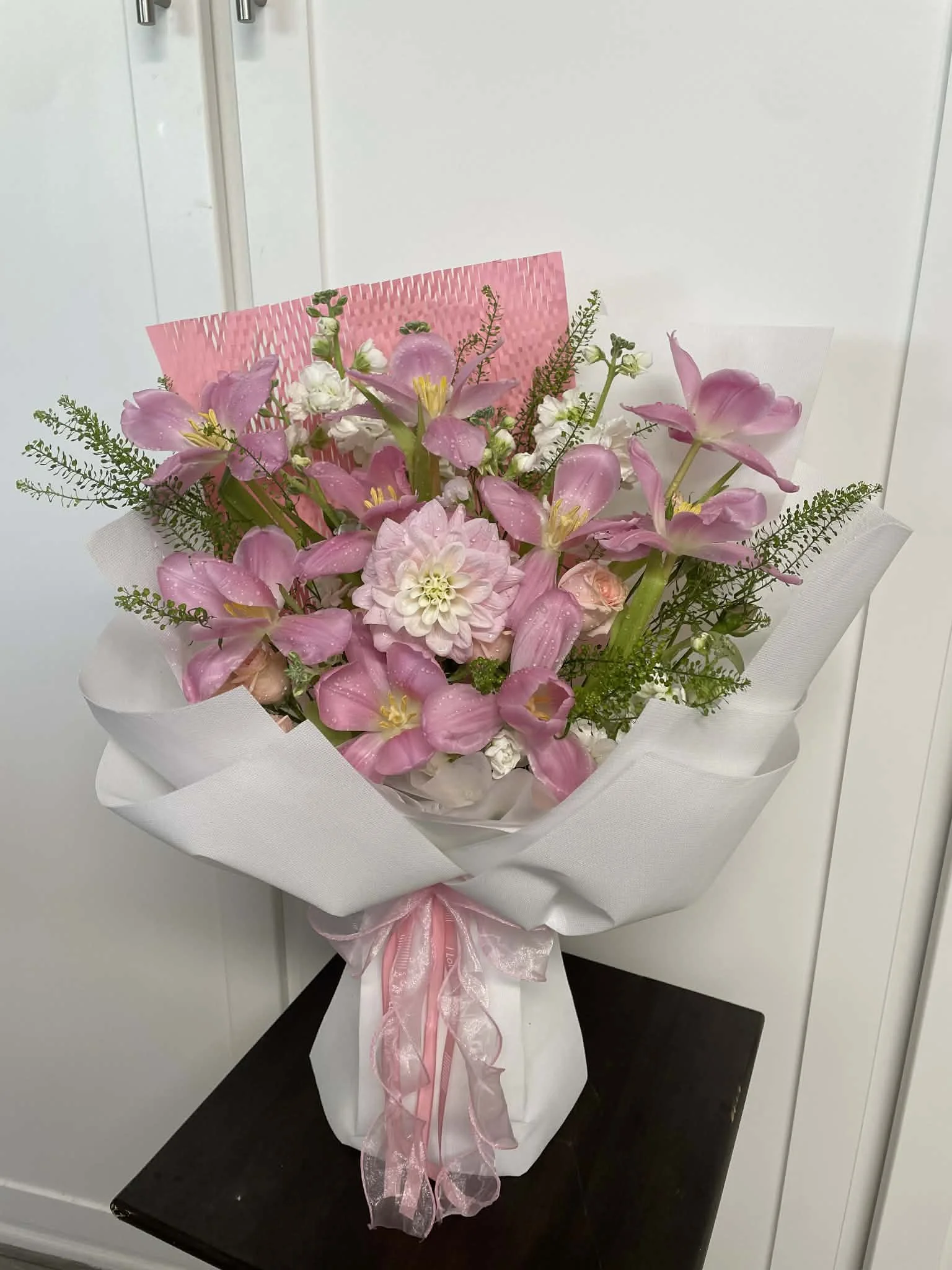 Sweet Blush Pink & Peach Bouquet