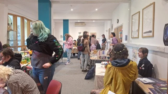 The artists' market at the community day
