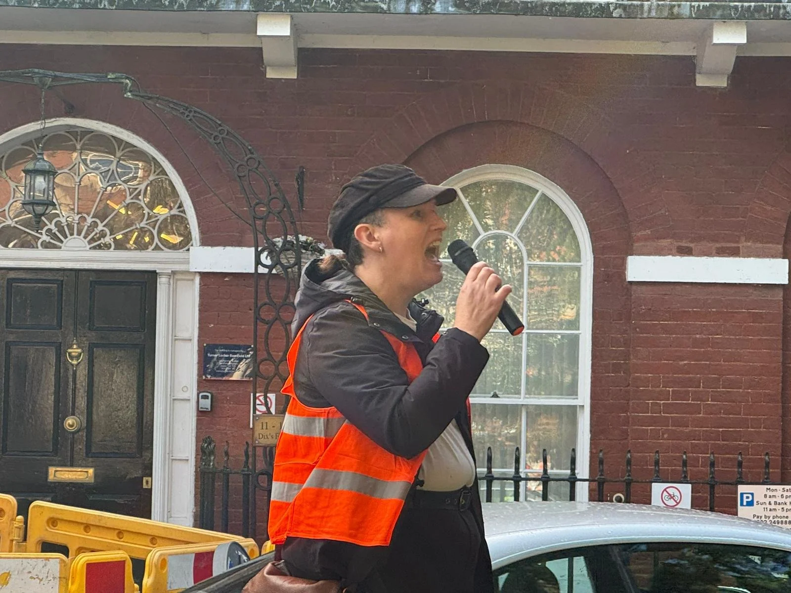 We started the march from outside The Laurels - in protest of the utter failings of the NHS trans healthcare system, the 31 year waiting list.