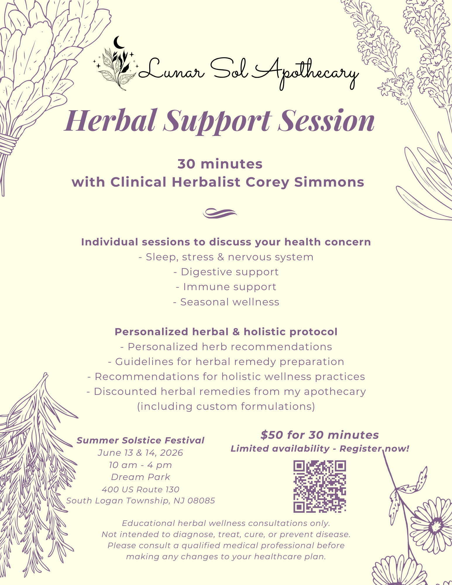Herbal Support Session