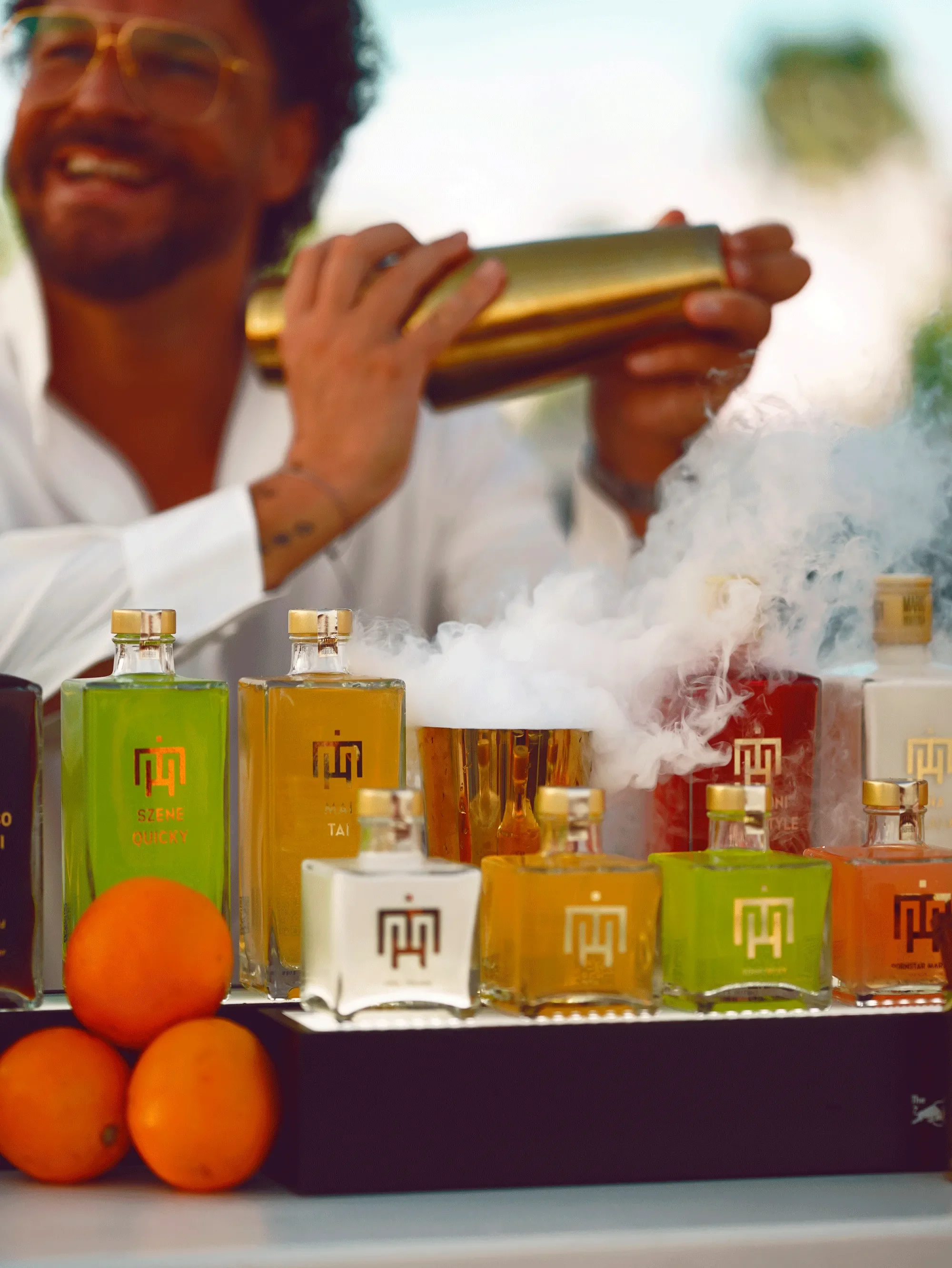 Mario Hofferer spirits product launch with cocktail presentation — event photography New Moon Agency Klagenfurt