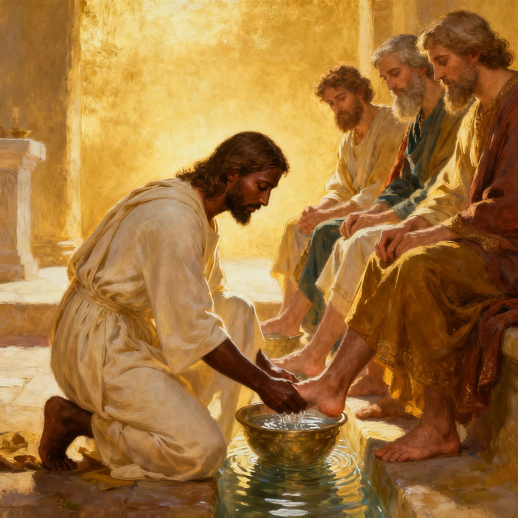 Washing Feet with Humble Care