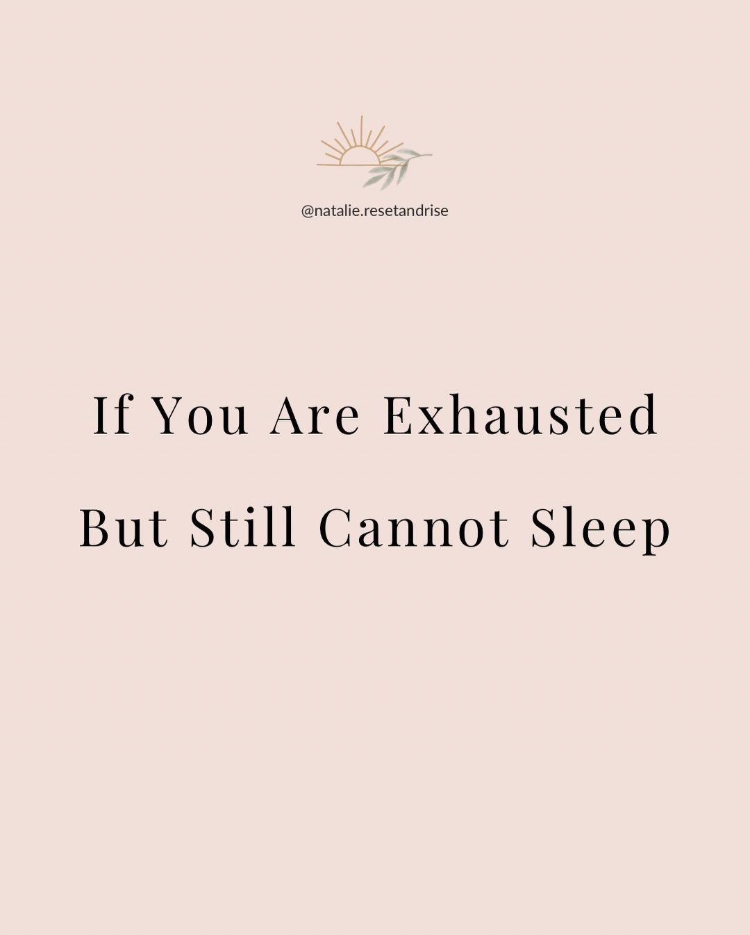 Most sleep conversations focus on what to take or what to fix.
But for many women, sleep problems are not caused by one thing.

They are the result of anxiety, mental load, overstimulation, hormonal strain, and a nervous system that has been carrying