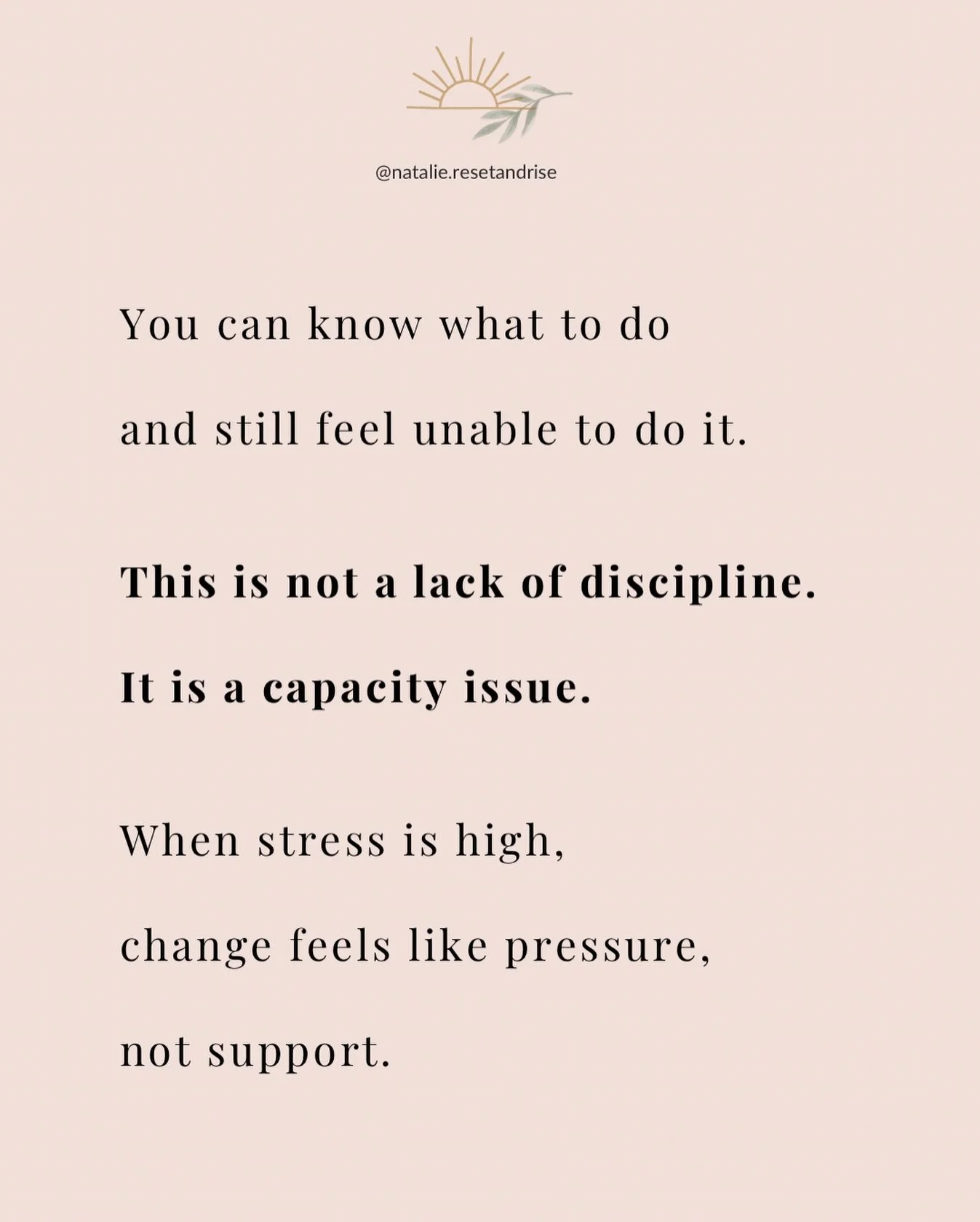 Knowing what to do is rarely the problem.

Many women already understand nutrition, habits, and what would support their health.
What is often missing is the internal capacity to implement those changes without pushing or burning out.

When the body 