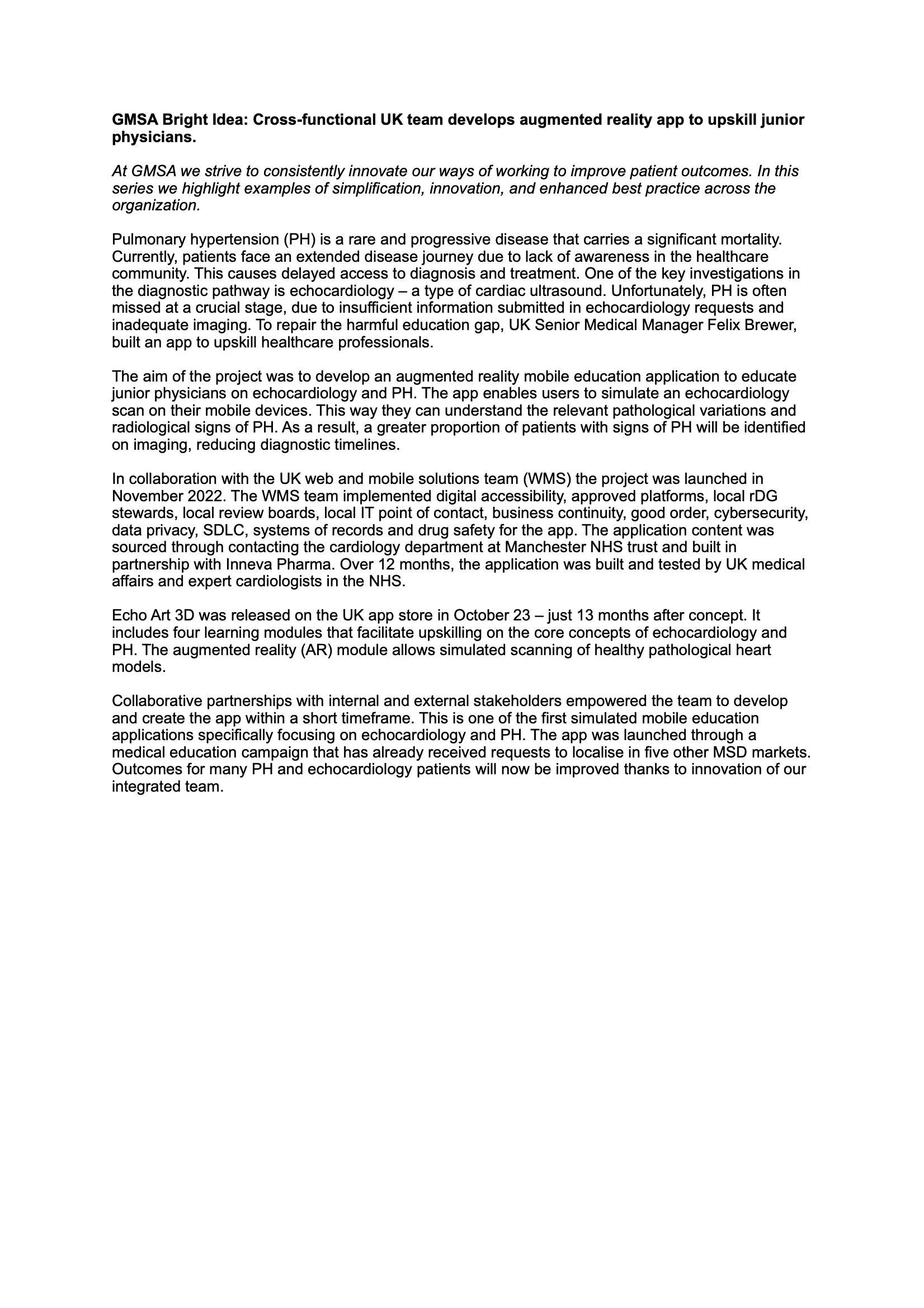 GMSA Bright Idea_Cross-functional UK team develops augmented reality app to upskill junior physicians. .jpg