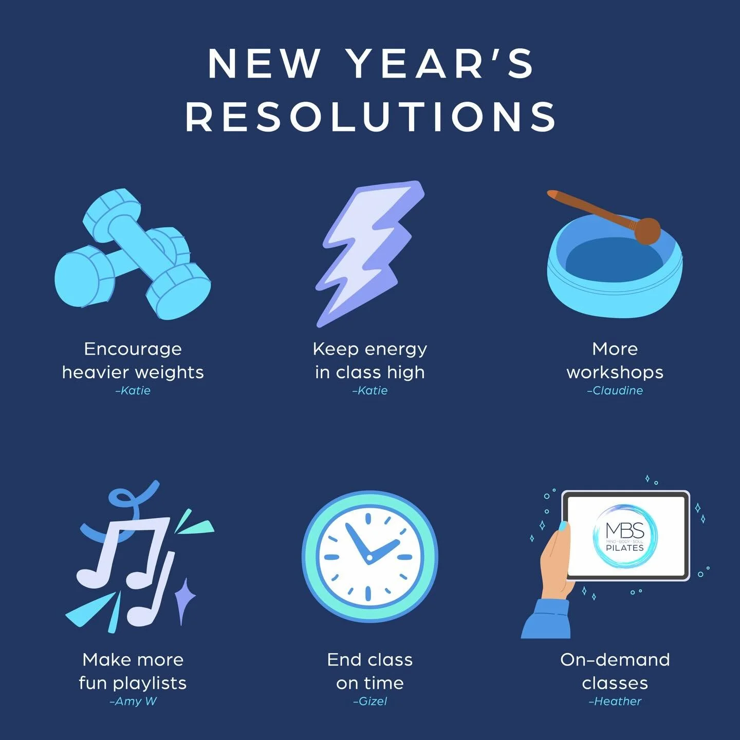 New year, same commitment to showing up stronger for you ✨
Our team shared a few studio resolutions we&rsquo;re bringing into 2026 - from heavier weights and better playlists to more workshops and on-demand options.
What&rsquo;s your Pilates resoluti