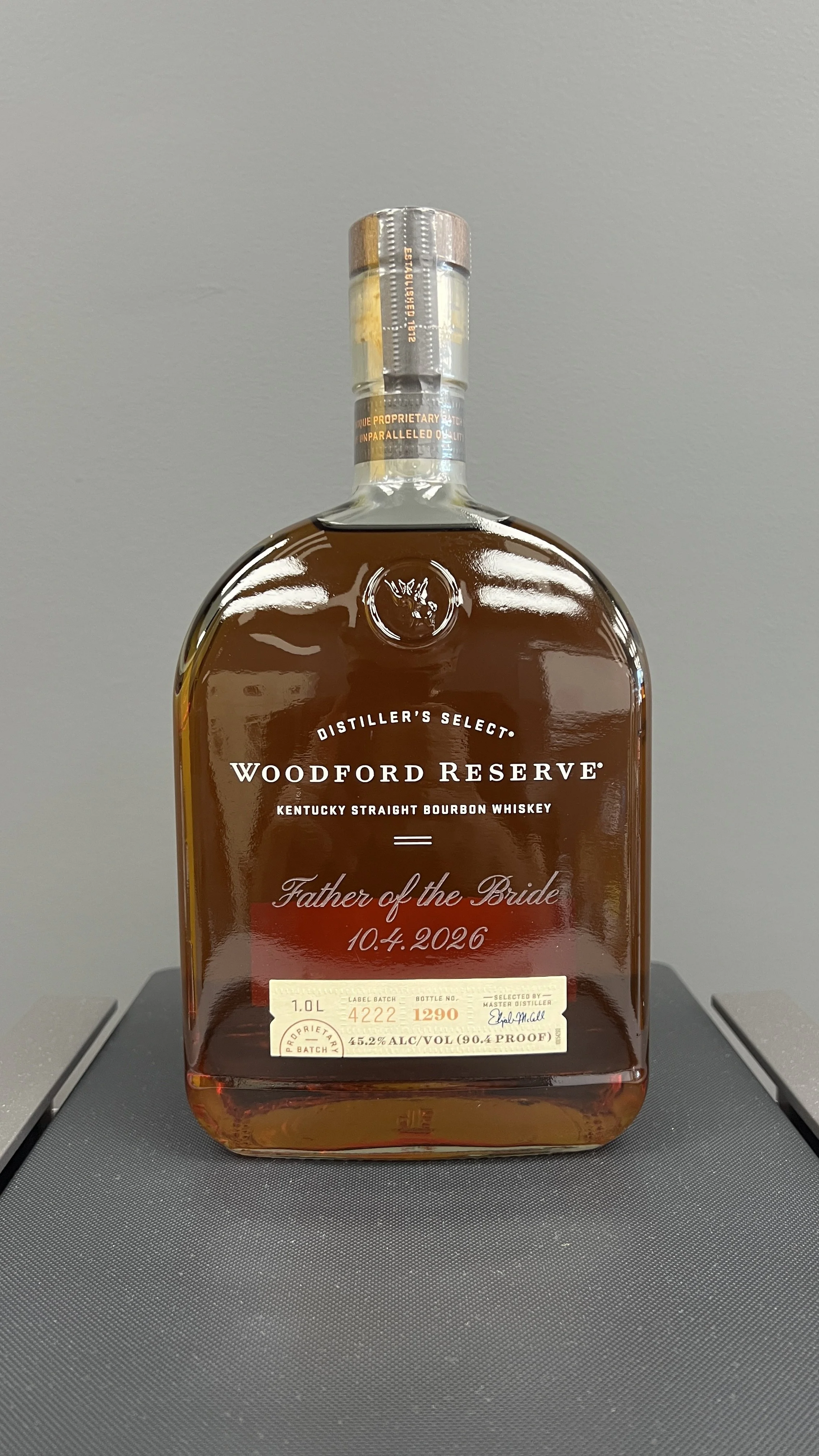 Engraved Woodford Reserve Bottle