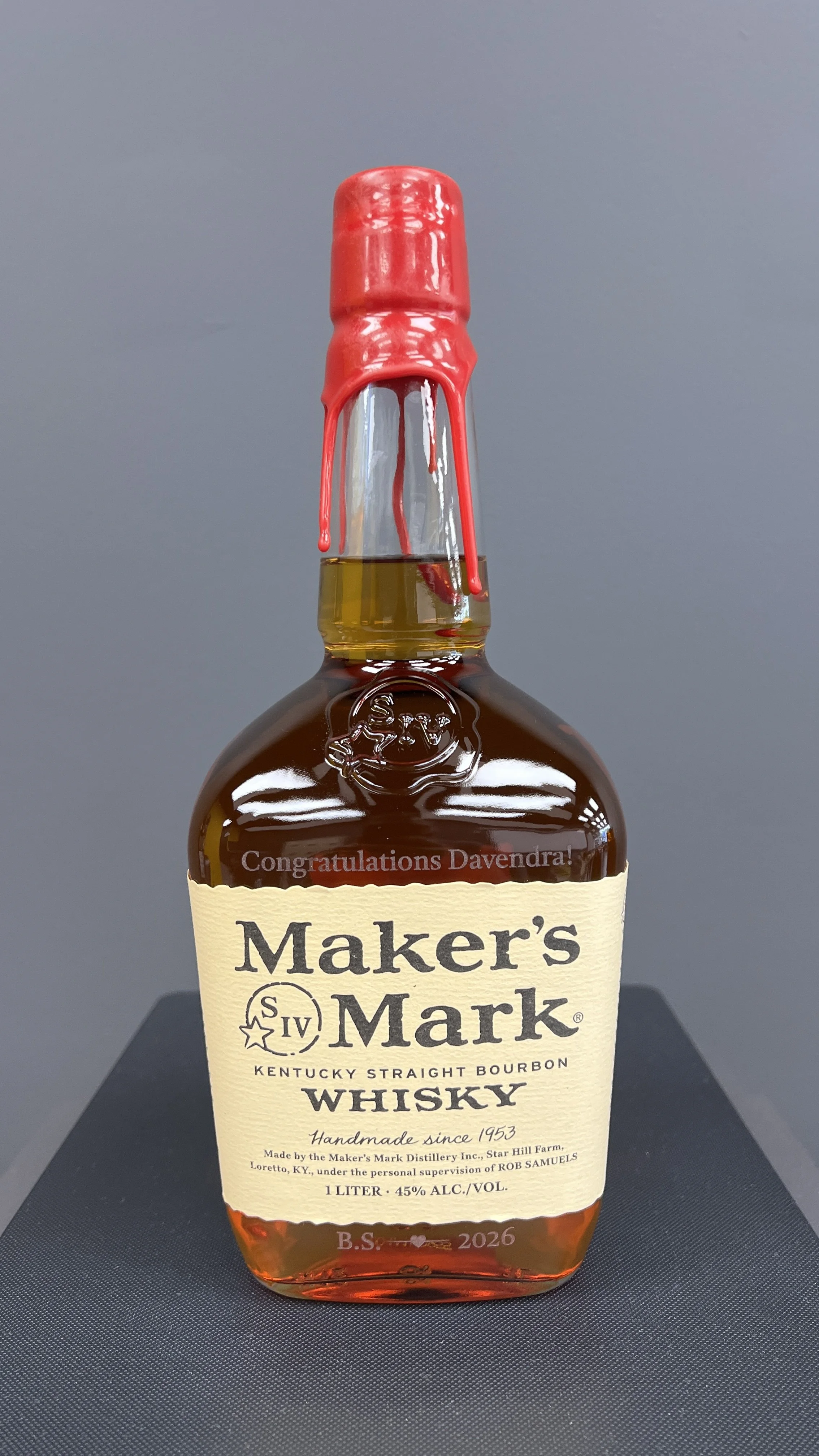 Engraved Maker's Mark Bottle